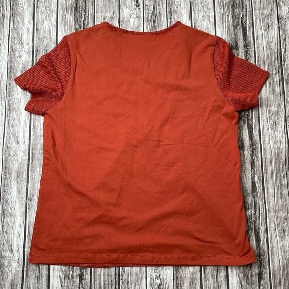 Alfred Dunner Petites Floral Embroidered Tee Shirt T-Shirt Mesh Beading Small P - Picture 4 of 11